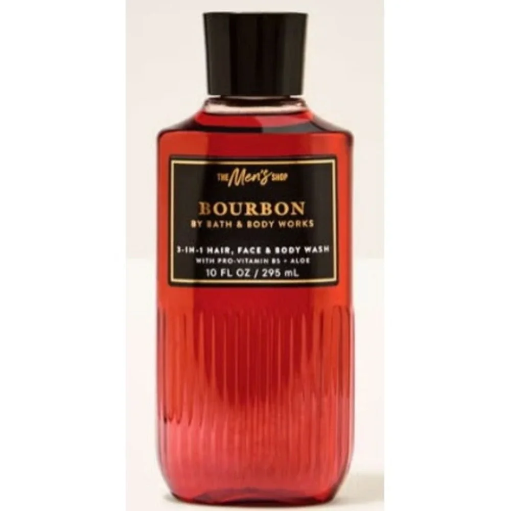 Bath & Body Works Bourbon 3-in-1 Hair‎ Face Body Wash 10 oz Mens Shop New